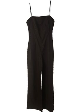 le chateau Black Spaghetti-Strap Wide Leg Jumpsuit